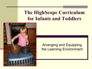 Guidelines for Arranging and Equipping the Infant