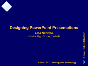twt presentation - CTAP Online Lesson Plans Archive