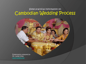 Cambodian wedding process