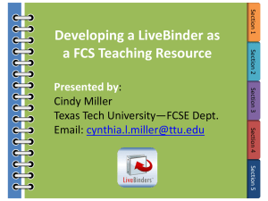 Developing a LiveBinder as a Teaching Resource in FCS Education