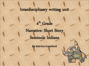 4th Grade Narrative: Short Story Seminole Indians