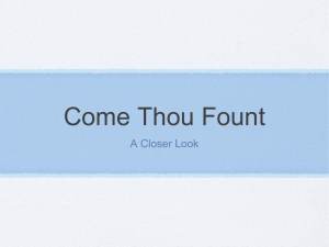 Come Thou Fount - The Fellowship Site