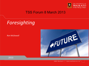 TSS Forum 8 March 2013 - The Sustainability Society