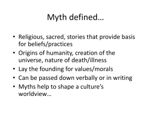 Myth defined…