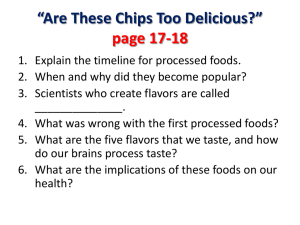 Processed Foods: Timeline, Flavors, and Health Implications