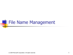 File Name Management