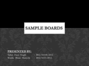 3. Sample Boards