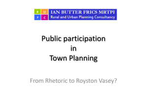 Public Participation in Town Planning