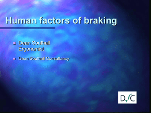 Human factors of braking