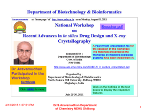 Deptt Biotechnology & Bioinformatics