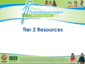 PPT - Florida`s Positive Behavior Support Project