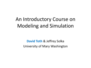 An Introductory Course on Modeling and Simulation