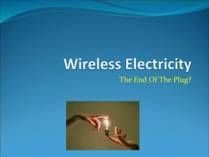 Wireless Electricity - NIU