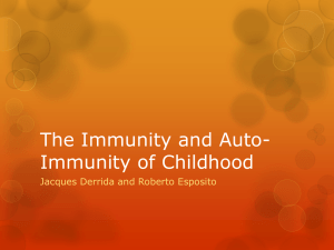 The Immunity and Auto-Immunity of Childhood