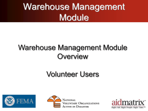 Warehouse Management Module