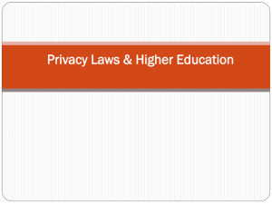 Privacy Laws - University of Washington