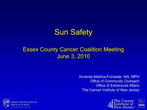 Skin Cancer and the NJ Choose Your Cover Program