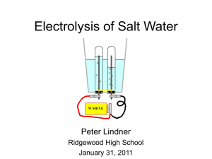 Electrolysis of Salt Water Lab