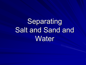 Separating Salt, Sand & Water