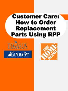 Customer Care: How to Order Parts(powerpoint version)