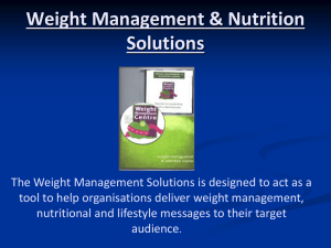 Weight Management & Nutrition Solutions