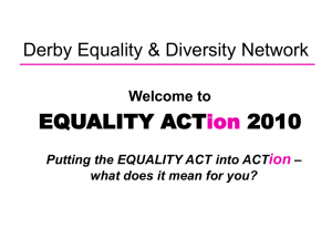 Presentation slides - Derby Equality and Diversity Network