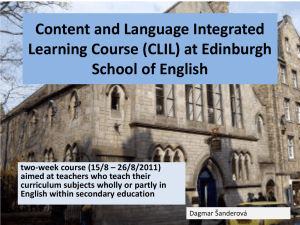 (CLIL) at Edinburgh School of English