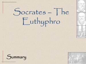 Socrates – The Euthyphro