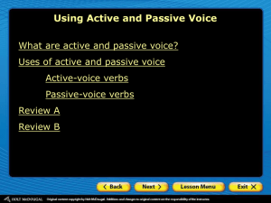 What are active and passive voice?
