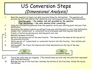 US Conversion Steps (Dimensional Analysis)