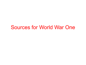 Possible sources to be used in WW1 interpretations questions