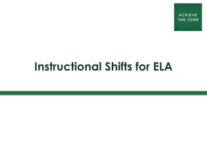 PPT_ELA_Instructional Shifts_Achieve the Core