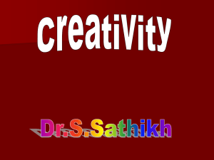 Creativity - Academic Staff College
