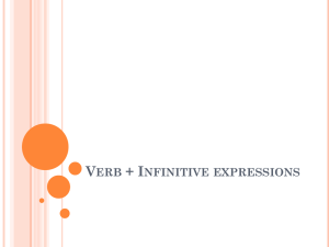 Verb + Infinitive expressions