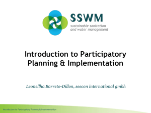 1. Introduction to Participation - Sustainable Sanitation and Water