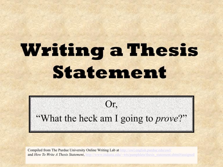 a thesis statement is purposefully vague