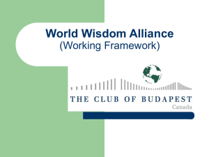 World Wisdom Alliance (Working Framework)