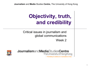 Critical issues 1 Objectivity 2012 - JMSC Courses