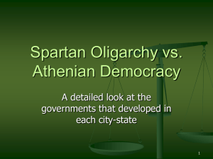 Spartan Oligarchy vs. Athenian Democracy