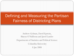 Defining and measuring fairness of districting plans