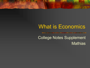 What is Economics