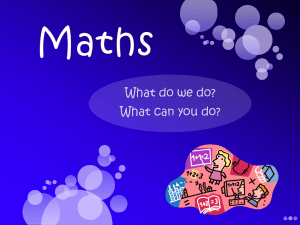 Maths - Orleans Primary School