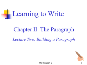 Building a Paragraph