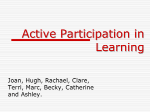 A1 Active Participation in Learning