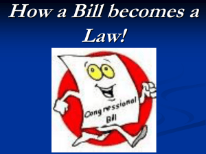 How a Bill becomes a Law