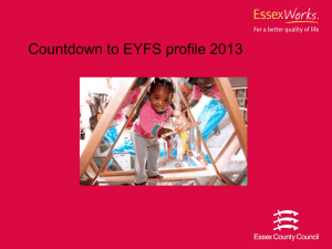 Countdown to EYFS profile 2013 presentation