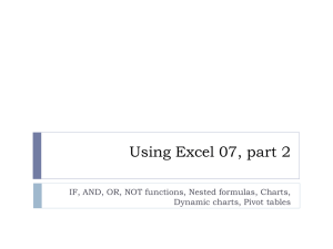 Using Excel 07, part 2
