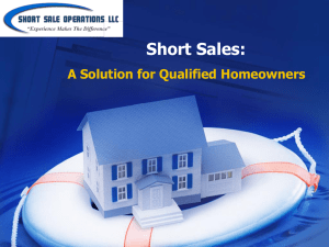 best alternative to a foreclosure - Mark Greene: From the Short Sale