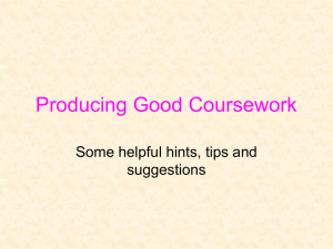 what does good coursework look like?