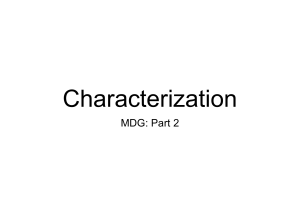 MDG Direct and Indirect Characterization